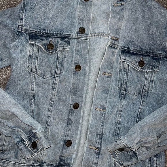 Show Me Your Mumu Dover Denim Jean Bride Jacket Oversized Bachelorette XS - Picture 5 of 6